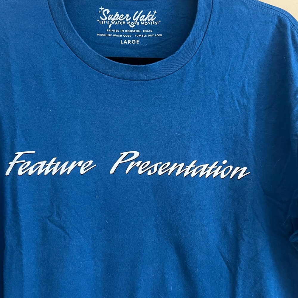 Super Yaki Feature Presentation Short Sleeve Movies Tee in Blue - Picture 3 of 5